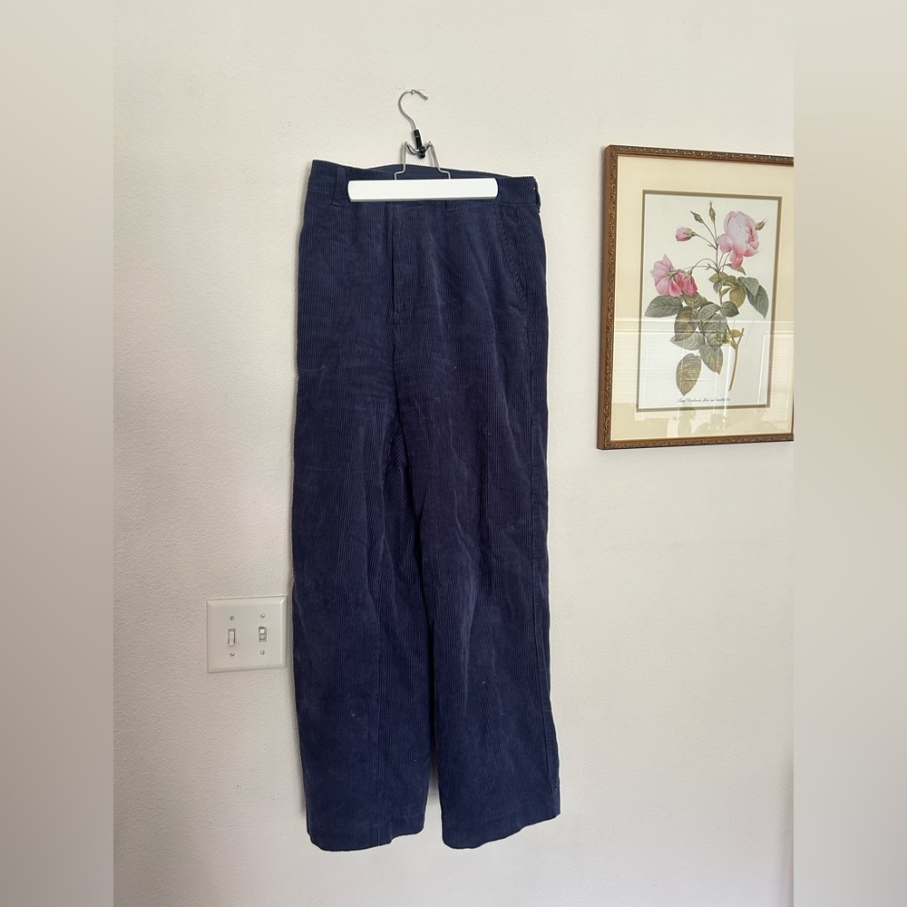 Blue Corduroy Uniqlo high wasted pants